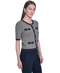 Tommy Hilfiger Women's Short-Sleeve Crewneck Sweater