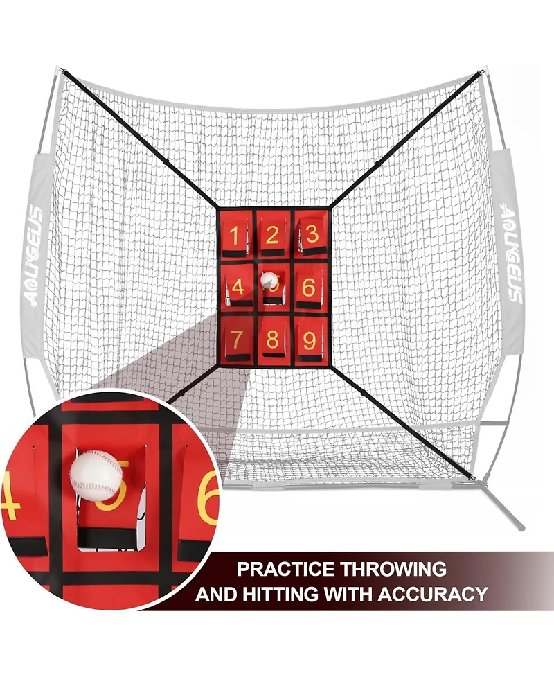 Aoligeijs Adjustable Strike Zone Target for Baseball Net,Numbered Pitching Pad,Baseball Softball Target,Practice Throwing and Hitting with Accuracy