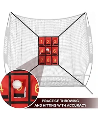 Aoligeijs Adjustable Strike Zone Target for Baseball Net,Numbered Pitching Pad,Baseball Softball Target,Practice Throwing and Hitting with Accuracy