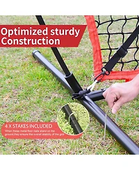 Aoligeijs Baseball Softball Practice Net,Pitching Net,Batting Net,with Bonus Strike Zone,Target and Bow Frame,for Hitting,Pitching,Catching