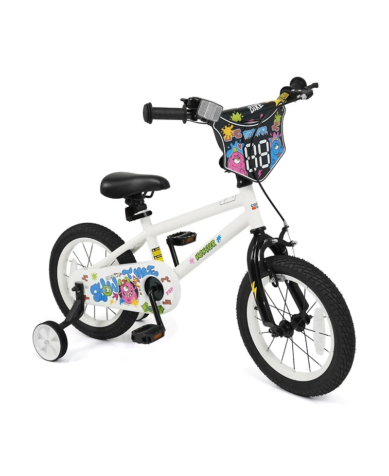 Slickblue Kids Ride On Bike with Training Wheels