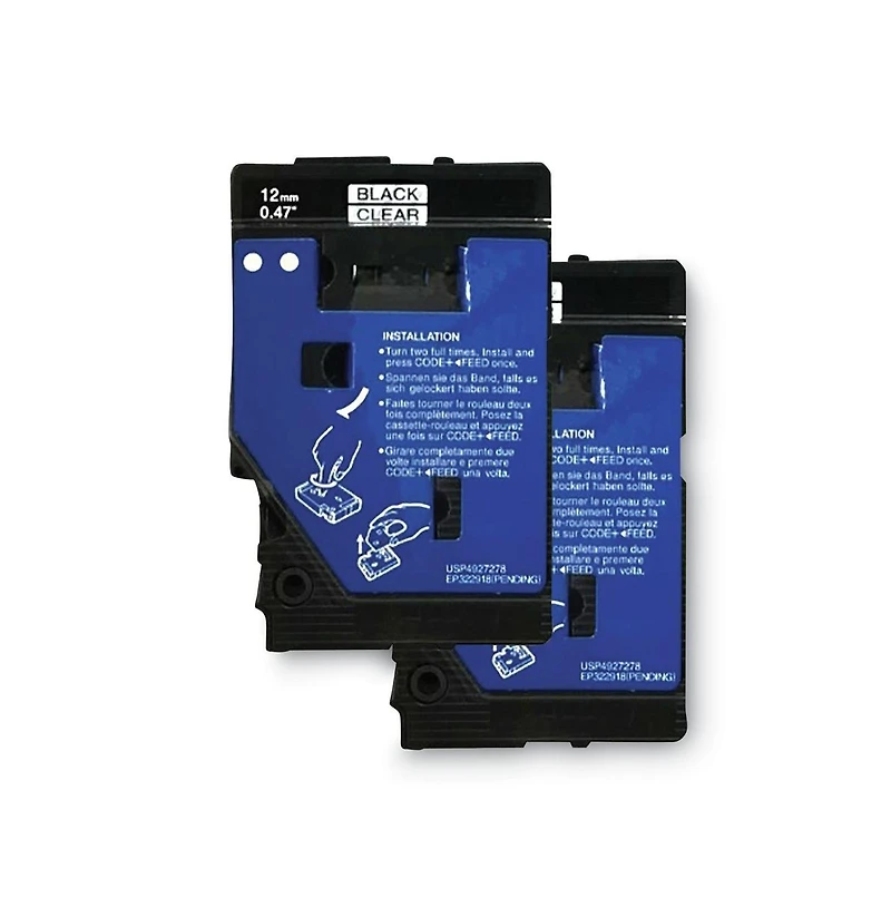 Brother P-Touch Tc10 TC 0.47 in. x 25.2 ft. Tape Cartridges for P-Touch Labelers (2/Pack