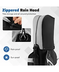 Gymax Golf Cart Bag Molded Lock Top Golf Bag w/14-Way Full Length Dividers 11 Pockets