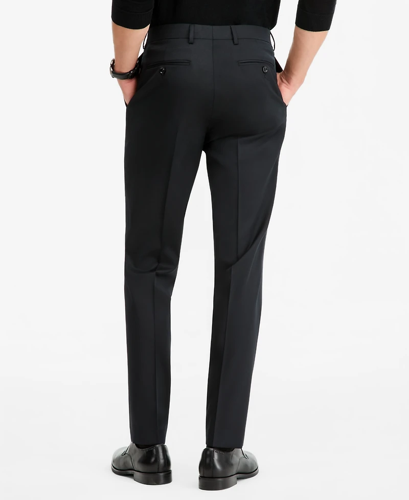 The Men's Store Men's Modern-Fit Black 100% Wool Suit Separate Pants, Macy's Exclusive