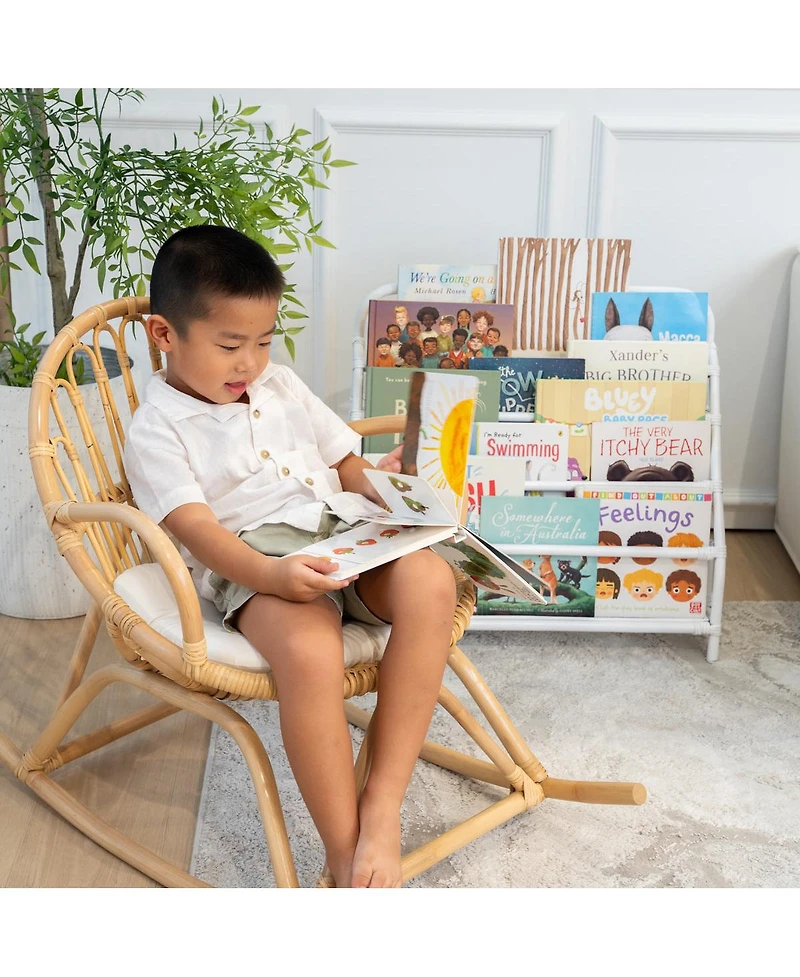 Momiji Elena Handcrafted Rattan Montessori Kids Bookshelf