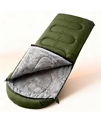 Gnuadz Sleeping Bag Plush Fleece Cold Weather Waterproof Portable Camping Hiking