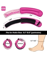 Sportneer Ankle Pair Adjustable Wrist Leg Arm Weights for Women Men Kids Jogging Running Walking Fitness Gym Workout