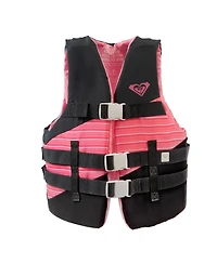 Roxy Uscg Approved Women s Life Vest, Light-Weight Epe Foam and Oversized Arm Holes, Three Belts with Quick-Release Buckles for Fishing and Boating