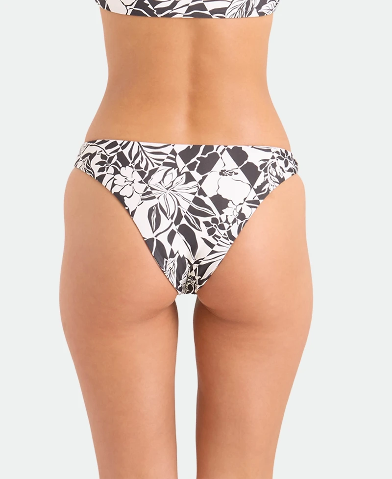 Volcom Women's Tropical Print Reversible Mid-Rise Bikini Bottoms