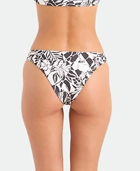 Volcom Women's Tropical Print Reversible Mid-Rise Bikini Bottoms