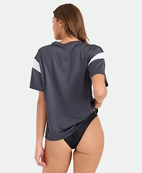 Volcom Women's Crewneck Short-Sleeve Swim Cover-Up Jersey