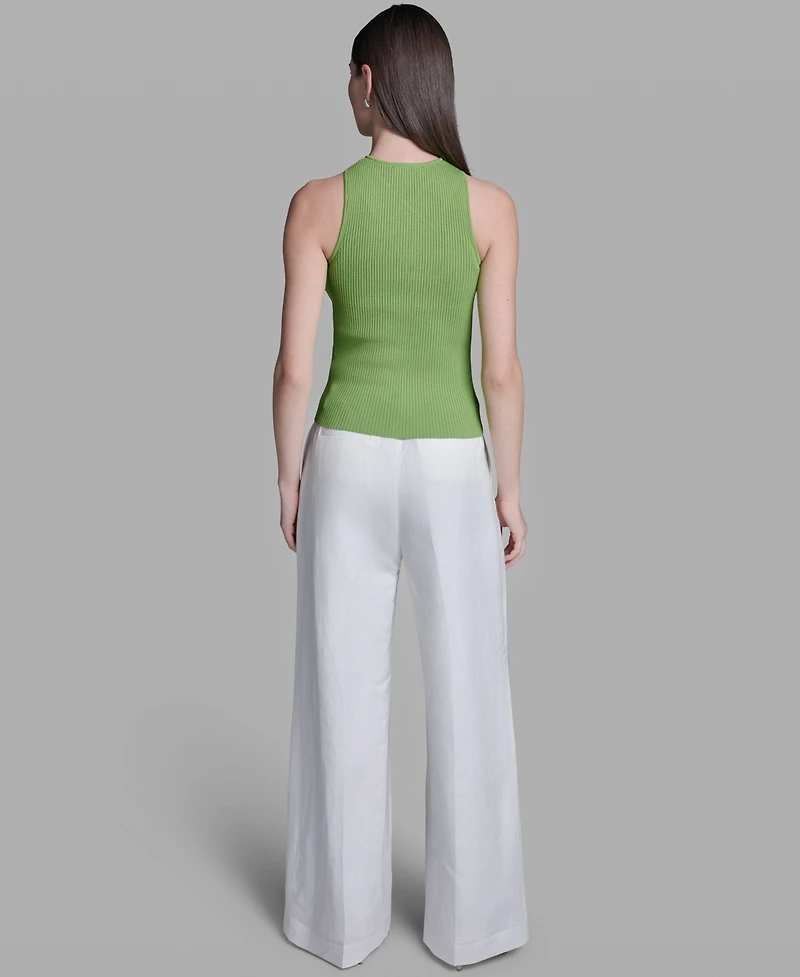 Bcbg Women's Halter Neck Sleeveless Tank Top