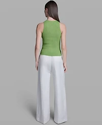 Bcbg Women's Halter Neck Sleeveless Tank Top