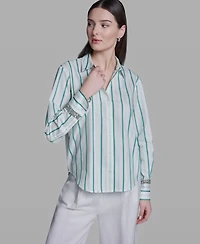 Bcbg Women's Long-Sleeve Collared Neck Shirt