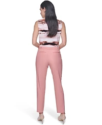 Calvin Klein Women's Mid Rise Ankle Length Tapered Pants