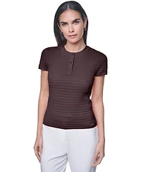 Calvin Klein Women's Crewneck Short-Sleeve Sweater