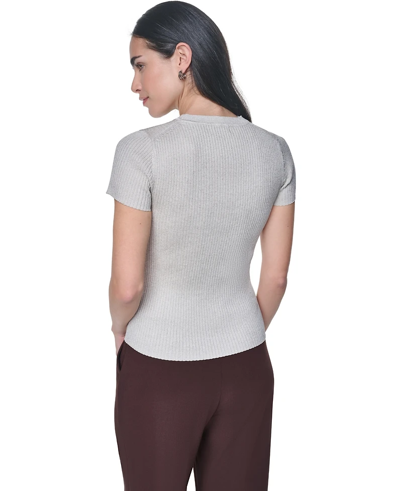 Calvin Klein Women's Crewneck Short-Sleeve Sweater Top