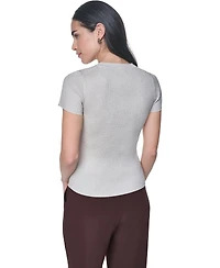 Calvin Klein Women's Crewneck Short-Sleeve Sweater Top