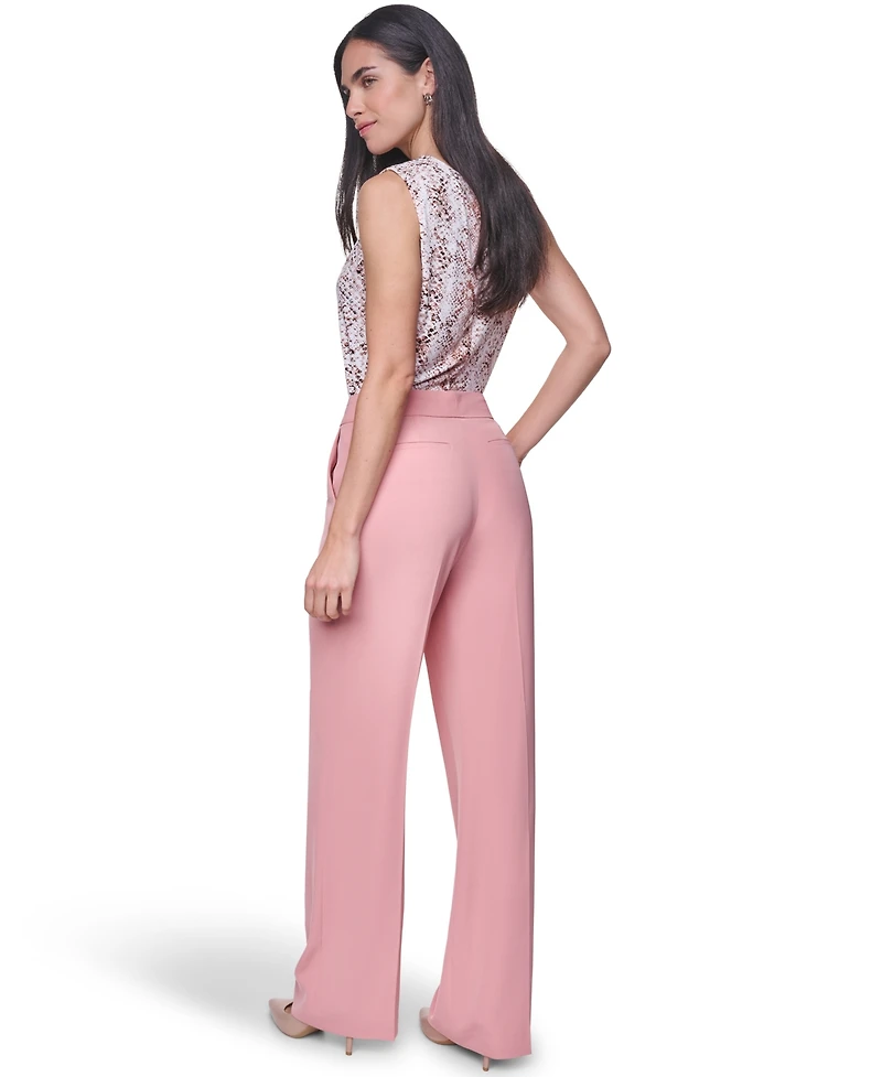 Calvin Klein Women's Mid Rise Full Length Relaxed Pants