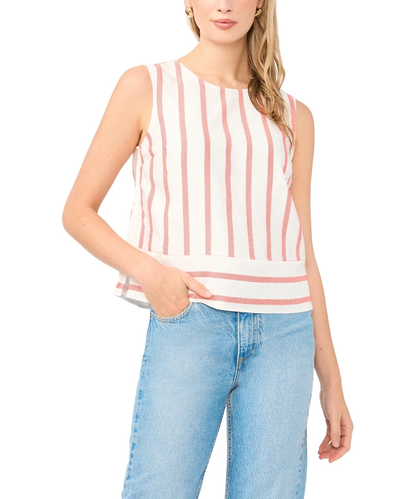 Vince Camuto Women's Sleeveless Crewneck Blouse