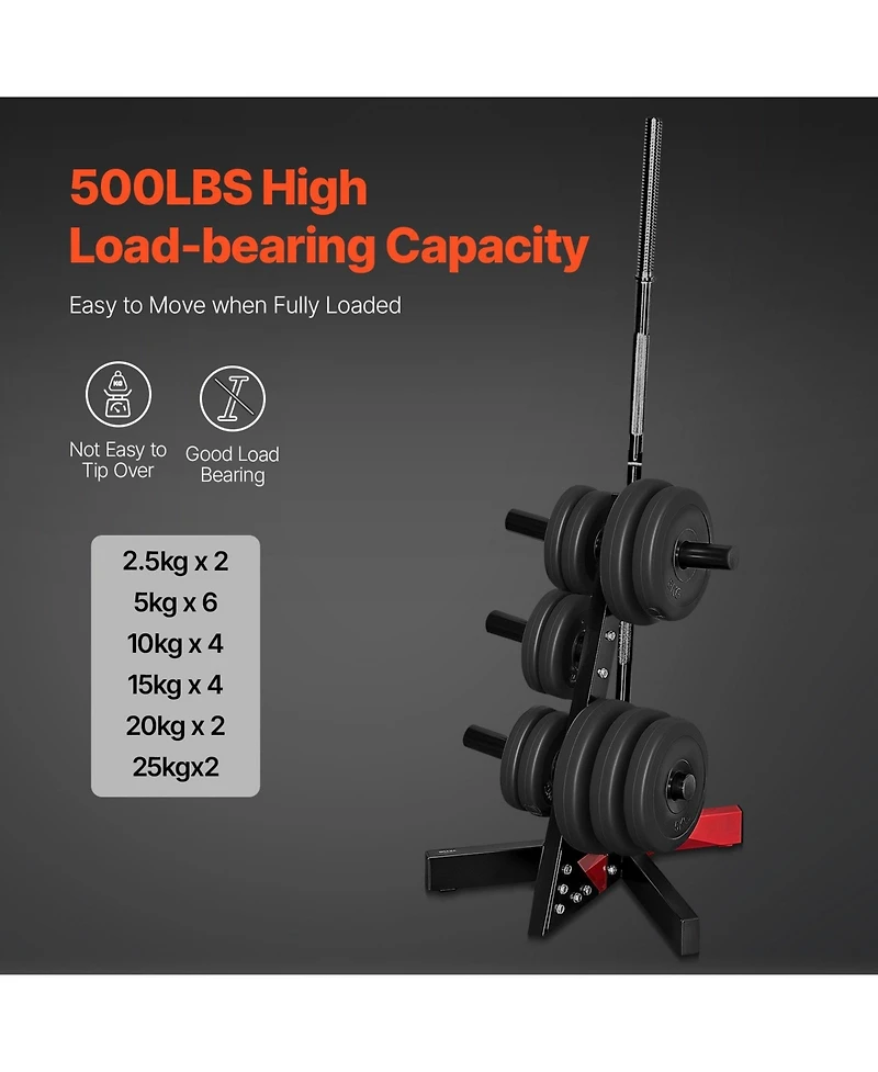 Mecale L Frame Weight Plate Rack for 2 Inch Plates 500 lbs Capacity