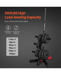 Mecale L Frame Weight Plate Rack for 2 Inch Plates 500 lbs Capacity