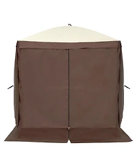Mecale 6x6 Ft Pop Up Gazebo Tent 4-Sided with Mosquito Netting