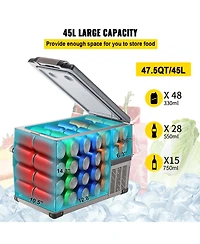 Mecale 48 Quart (45L) 12 Volt Portable Refrigerator Freezer, Fast Cooling, App Control, -4 68 , 12/24V Dc and 110-240V Ac