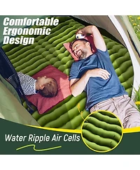 Gnuadz 2 Person Self Inflating Sleeping Pad with Pillow Foot Pump Camping Outdoor Recreation Gear