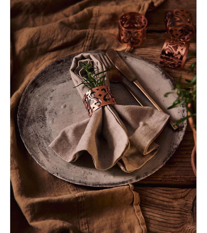 Coppermill Kitchen, Cmk Vintage Inspired Copper Napkin Rings - Set of 4