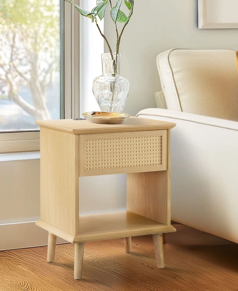 510 Design Teagan 23.75" Wood Side Table