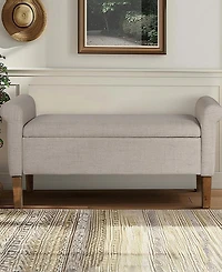 510 Design Aubrey 46" Upholstered Storage Bench