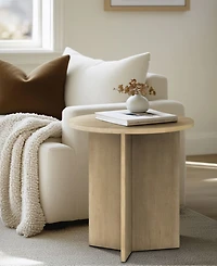 Martha Stewart Collection Sadie 22" Wood Round Accent Table