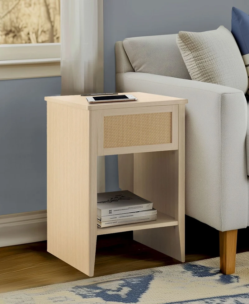 510 Design Lennox 23.75" Wood Square Accent Table