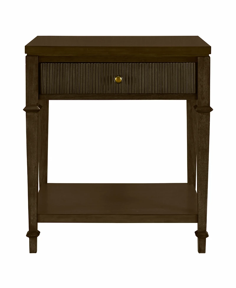 Martha Stewart Collection Kenna 26" Wood Fluted Drawer Nightstand