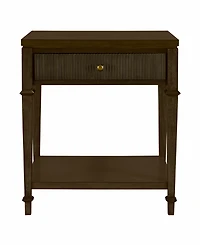 Martha Stewart Collection Kenna 26" Wood Fluted Drawer Nightstand