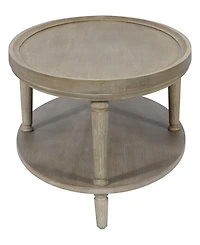 Martha Stewart Collection Ayanna 48" Wood Oval Coffee Table with Shelf