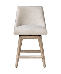 Martha Stewart Collection Winfield 38" Upholstered Fabric Swivel Counter Stool
