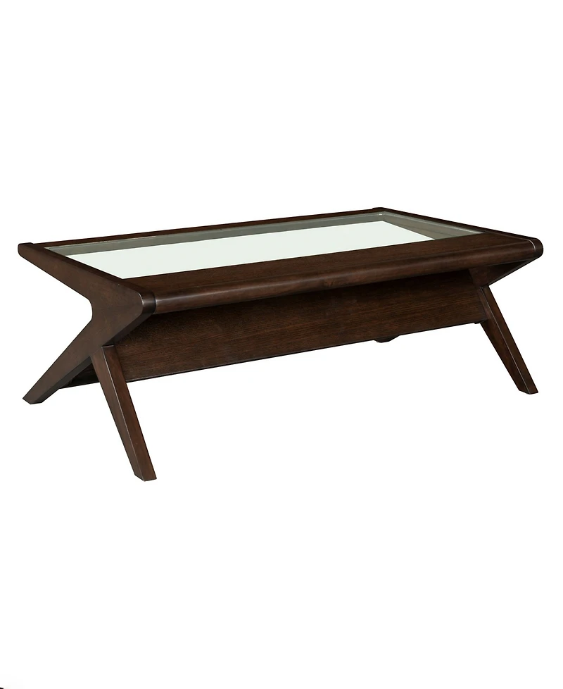 Ink+Ivy Rocket 45" Wood Tempered Glass Sleek Coffee Table