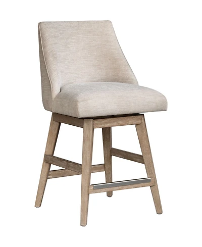 Martha Stewart Collection Winfield 38" Upholstered Fabric Swivel Counter Stool