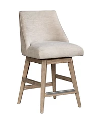 Martha Stewart Collection Winfield 38" Upholstered Fabric Swivel Counter Stool