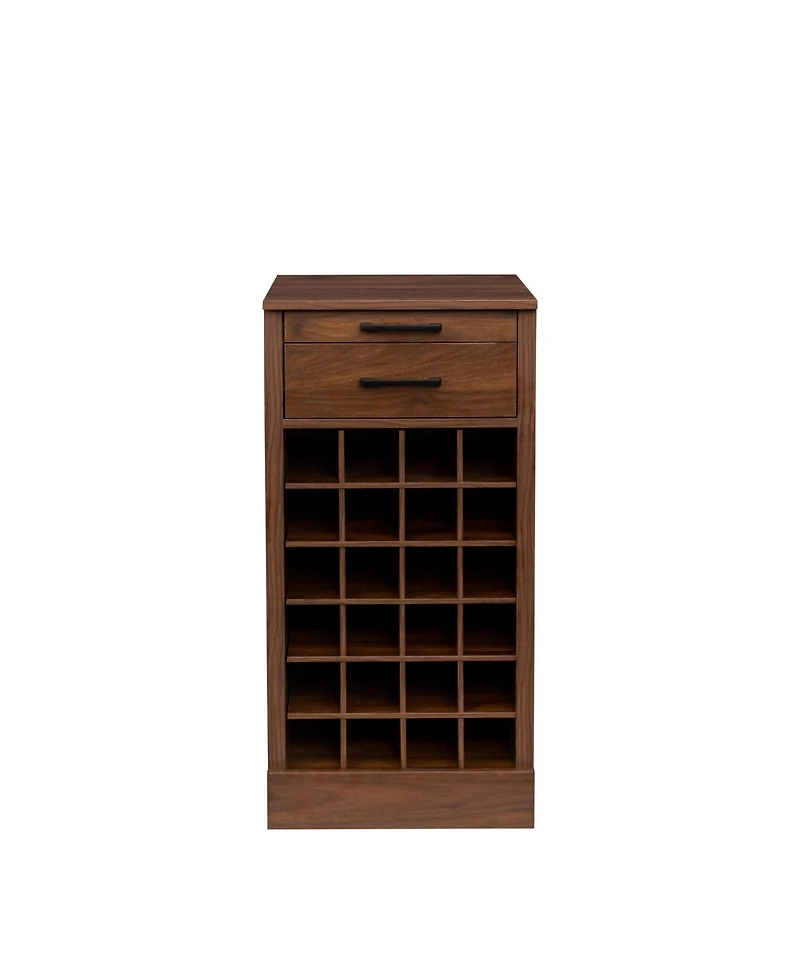 flynama Bar Cabinet 35.43 H x 17.80 W x 15.95 D with 6 Cabinets 24 Wine Rack