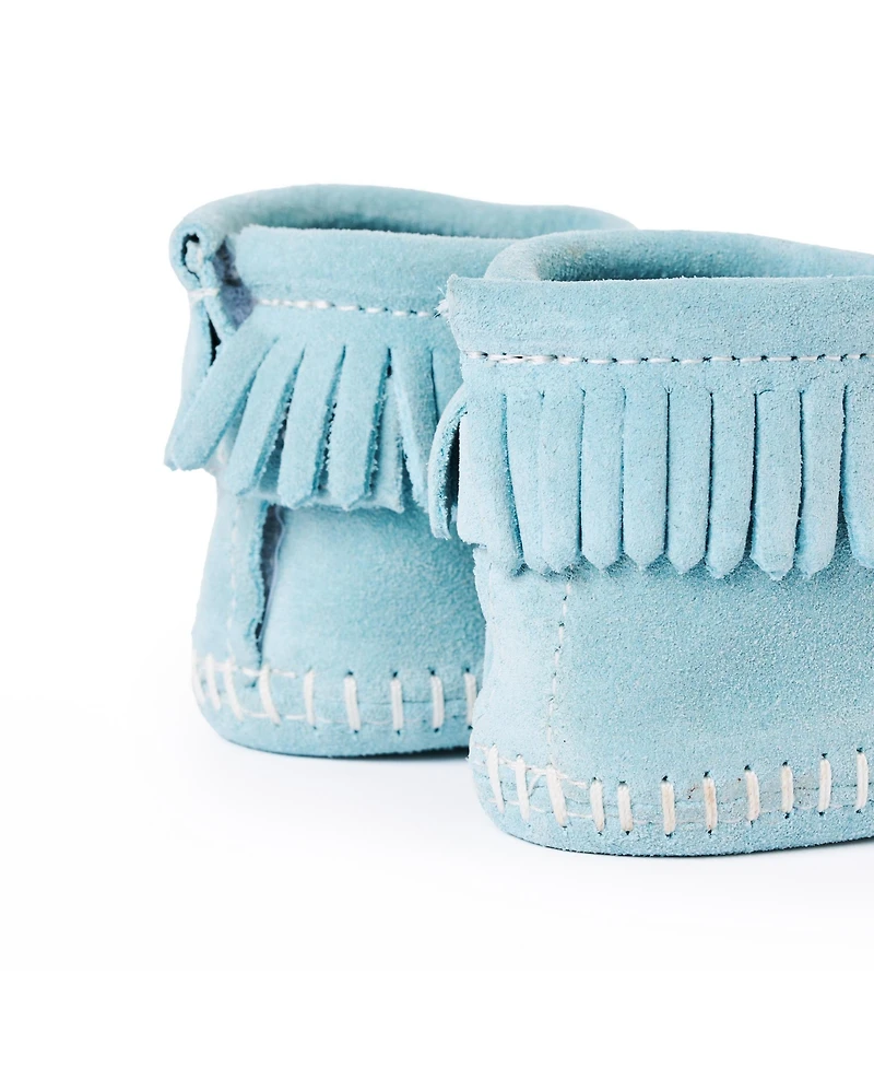 Minnetonka Baby Suede Back Flap Booties