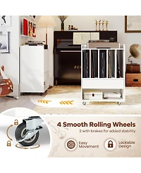 Sugift Record Player Stand Turntable Stand with Drawer and Record Holder