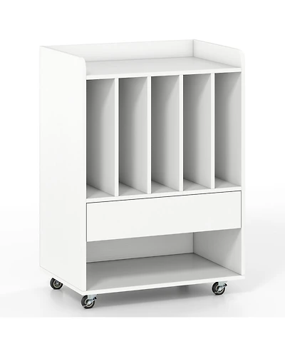 Sugift Record Player Stand Turntable Stand with Drawer and Record Holder