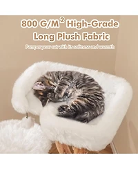 Cozito Cat Tree Solid Wood Tower with Perch and Jute Posts