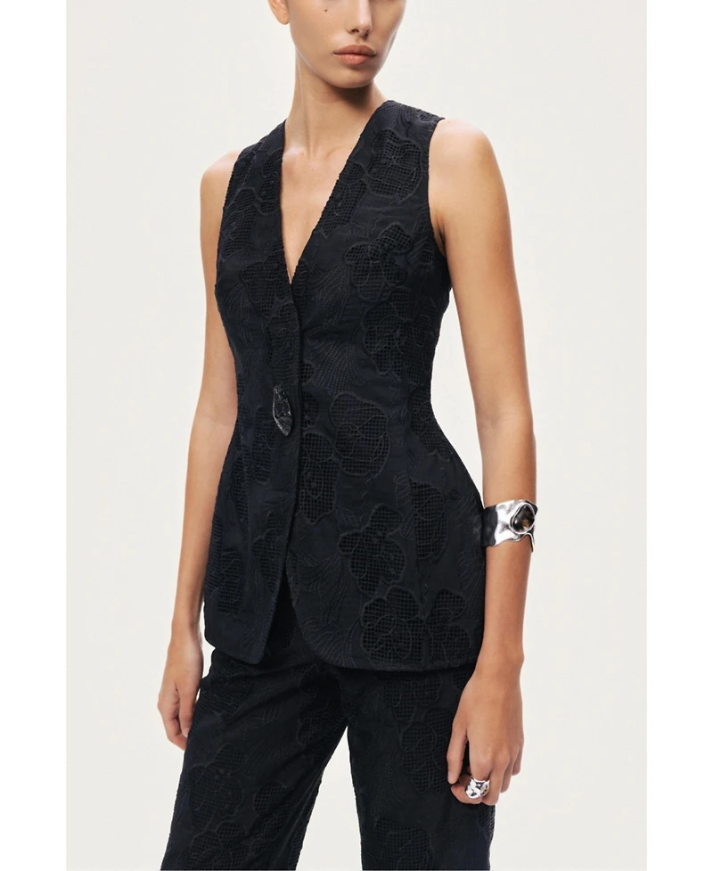 Nocturne Women's Textured Tailored Vest