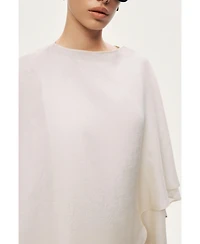 Nocturne Women's Fluid Cape Blouse
