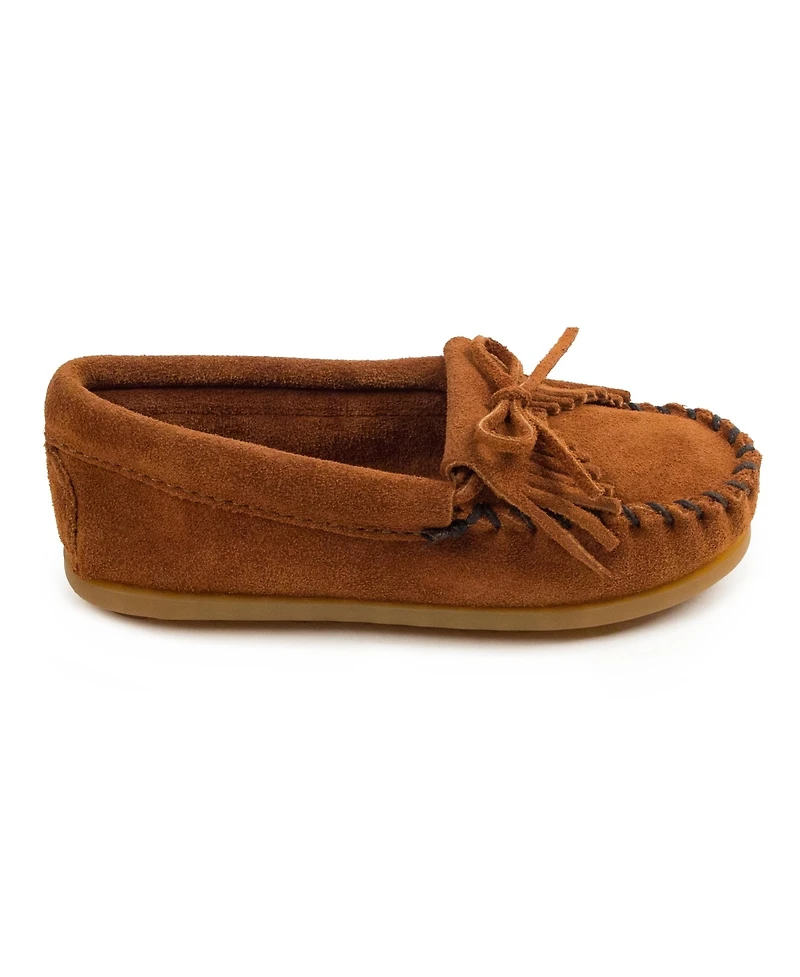 Minnetonka Kids' Kilty Suede Moccasins