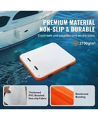 Gouun 6 x 5 ft Inflatable Floating Dock Platform with Carry Bag